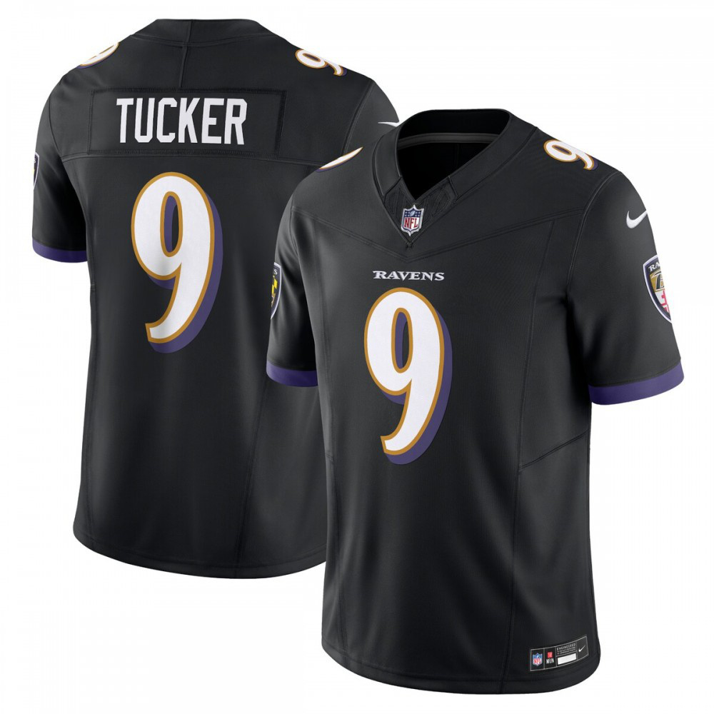 Justin Tucker Baltimore Ravens Nike Vapor F.U.S.E. Limited Alternate Jersey - Black-GridironStore